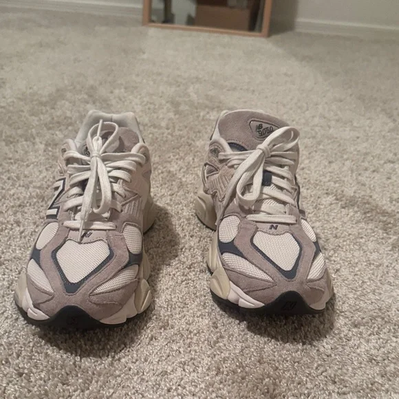 New Balance Beige and Gray Sneakers - Picture 11 of 13